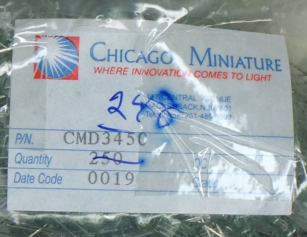 CMD3450 CML LED-GREEN T-1 3/4 T/H 40 PIECES