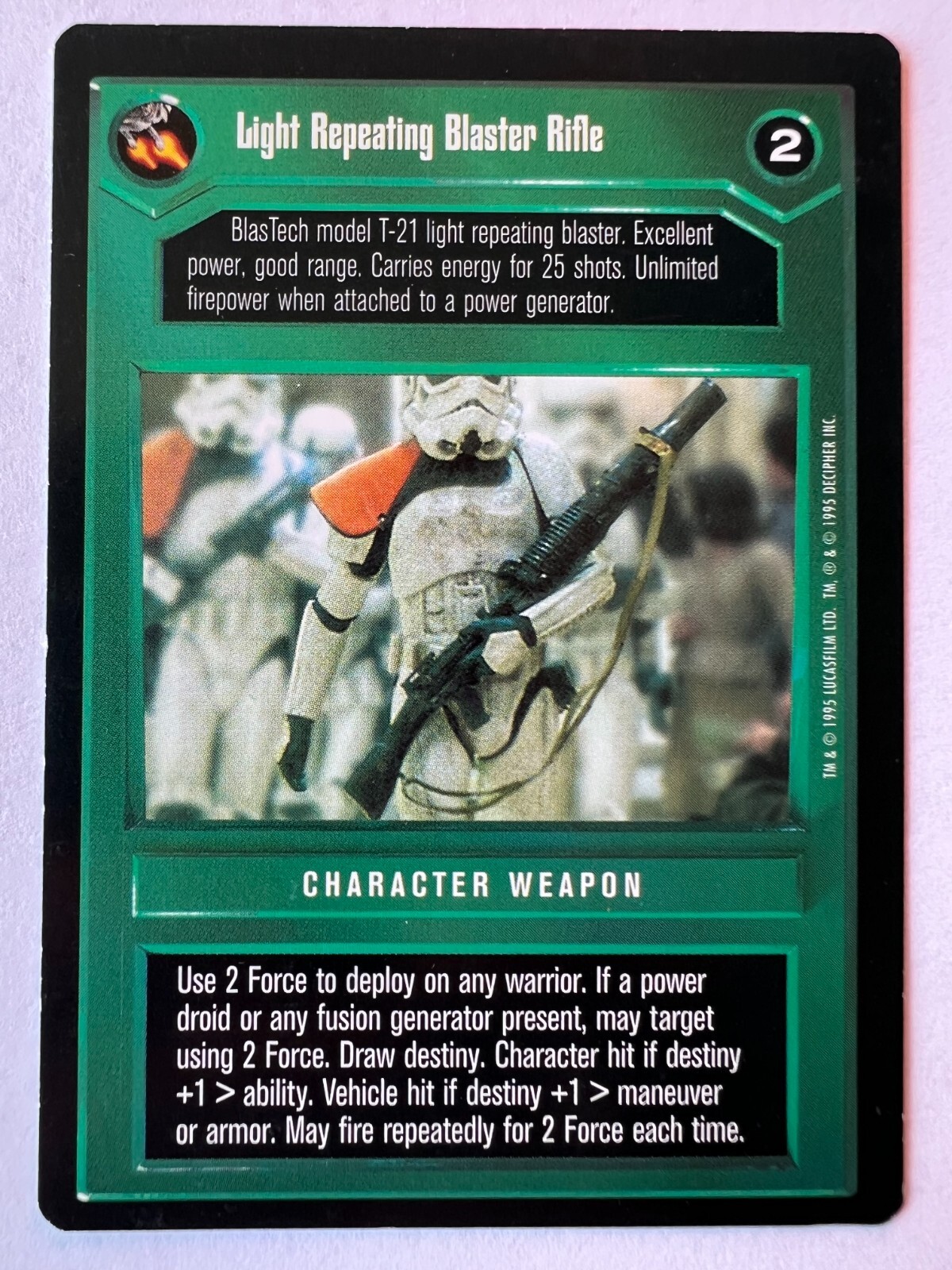 Star Wars CCG Light Repeating Blaster Premiere BB Limited
