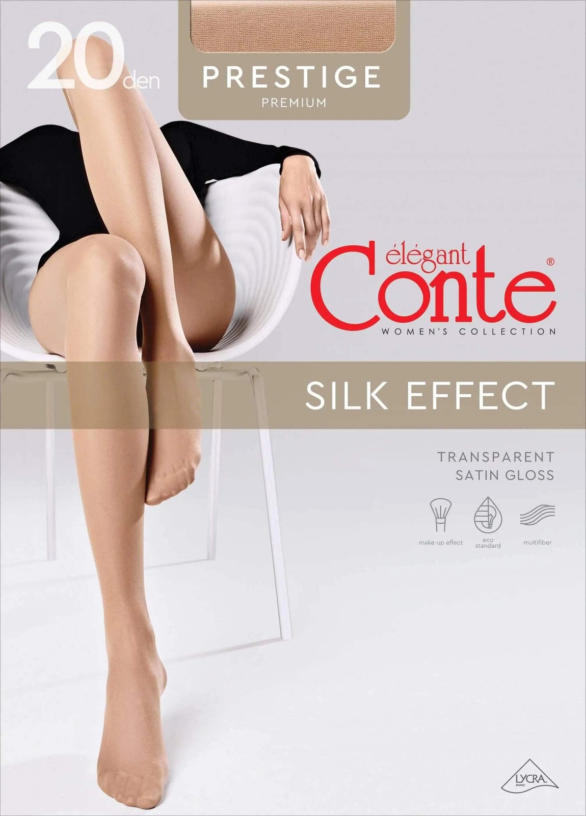 Conte (Poland) Prestige 20 Den - Classic Sheer to Waist T-top Women's Tights (8S