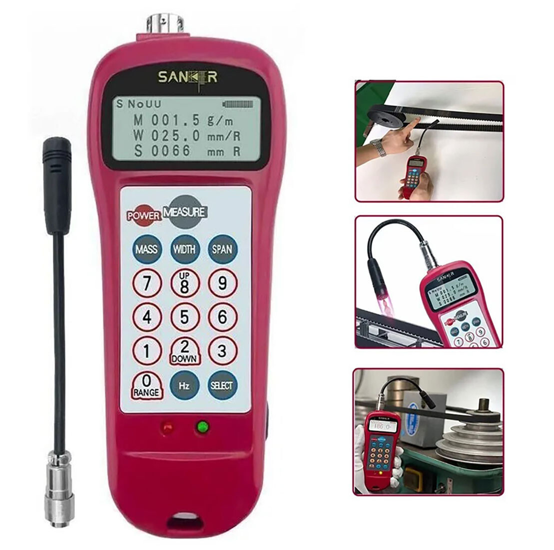 Digital Sonic Belt Tension Meter Tester U-508 Sonic Tension Meter 10Hz-5000Hz