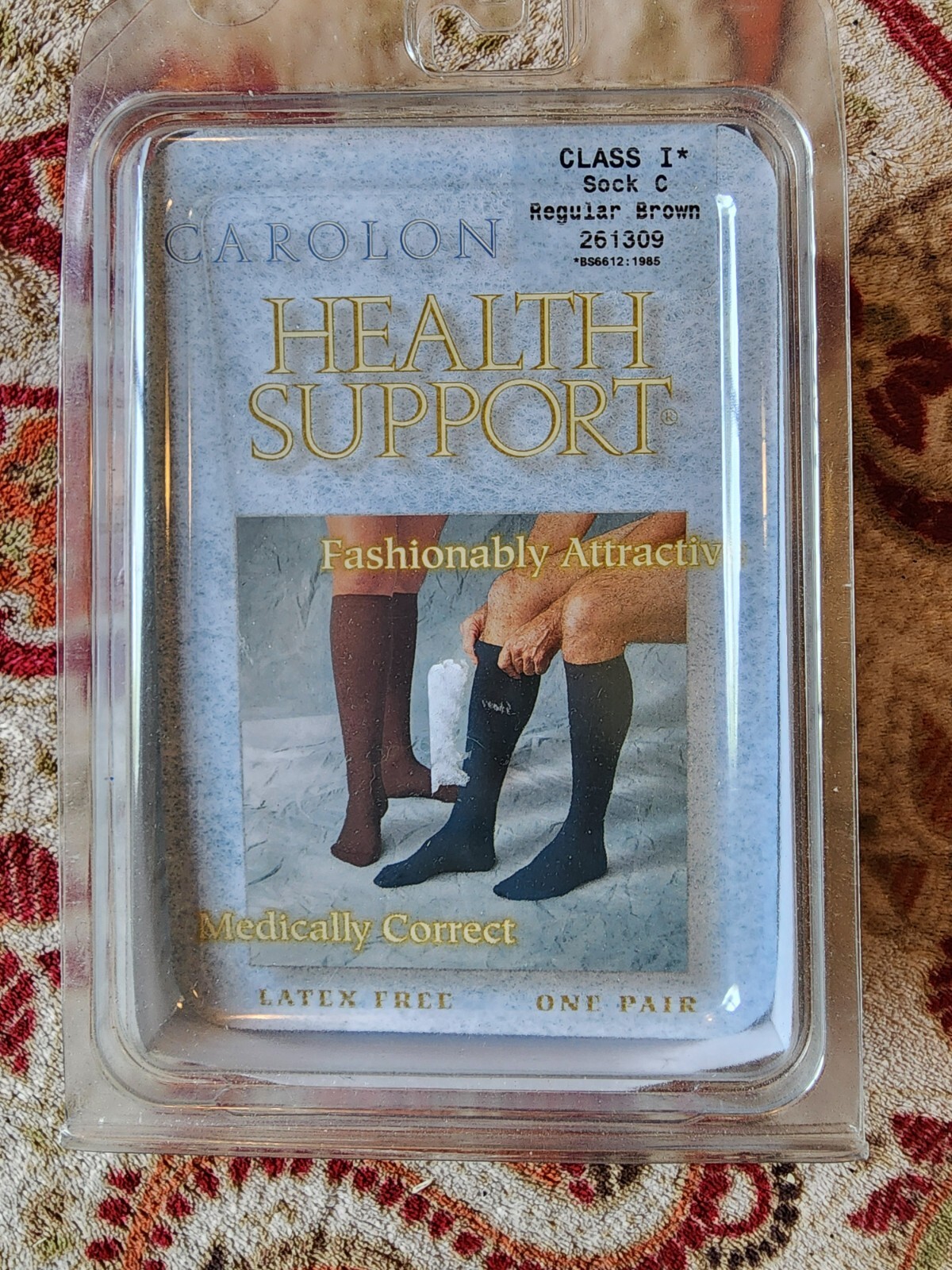 Carolon Health Support Class 1 Regular Cushion Brown Socks [NIP]