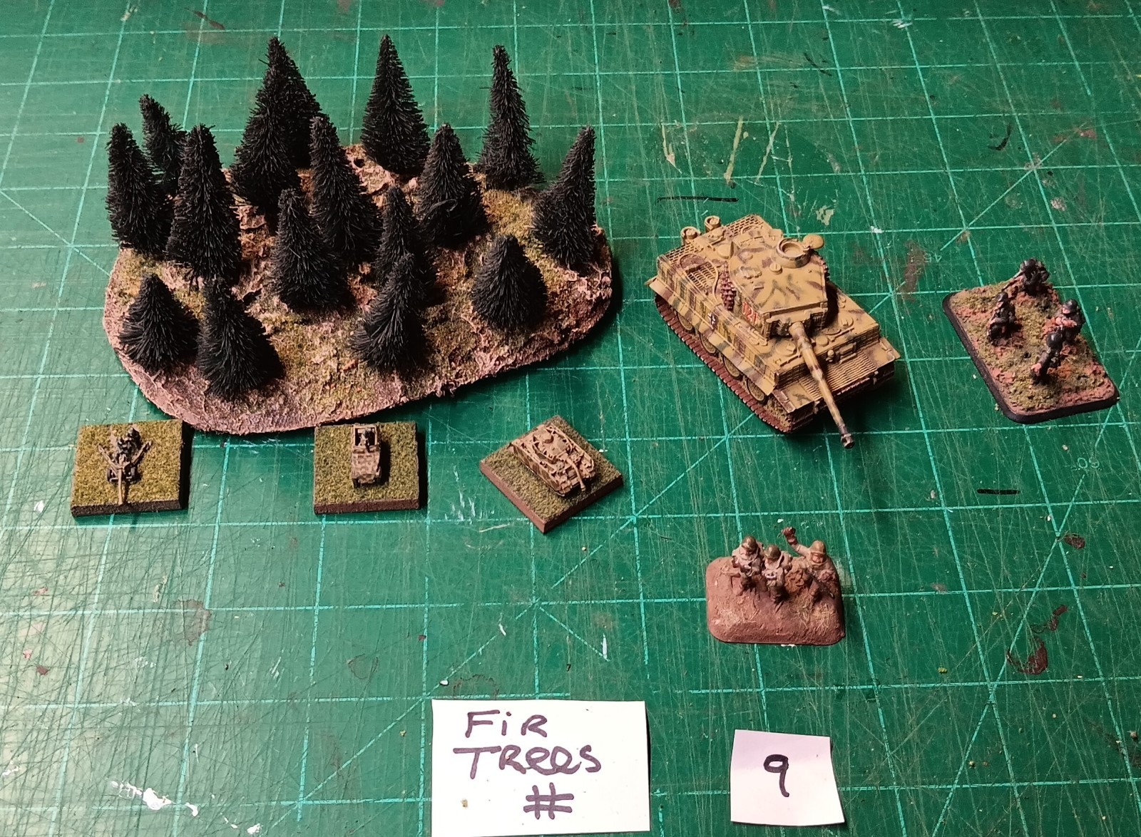 15mm / 1/285th FOW WW 2 wargaming 1 x Fir Trees terrain lot #9