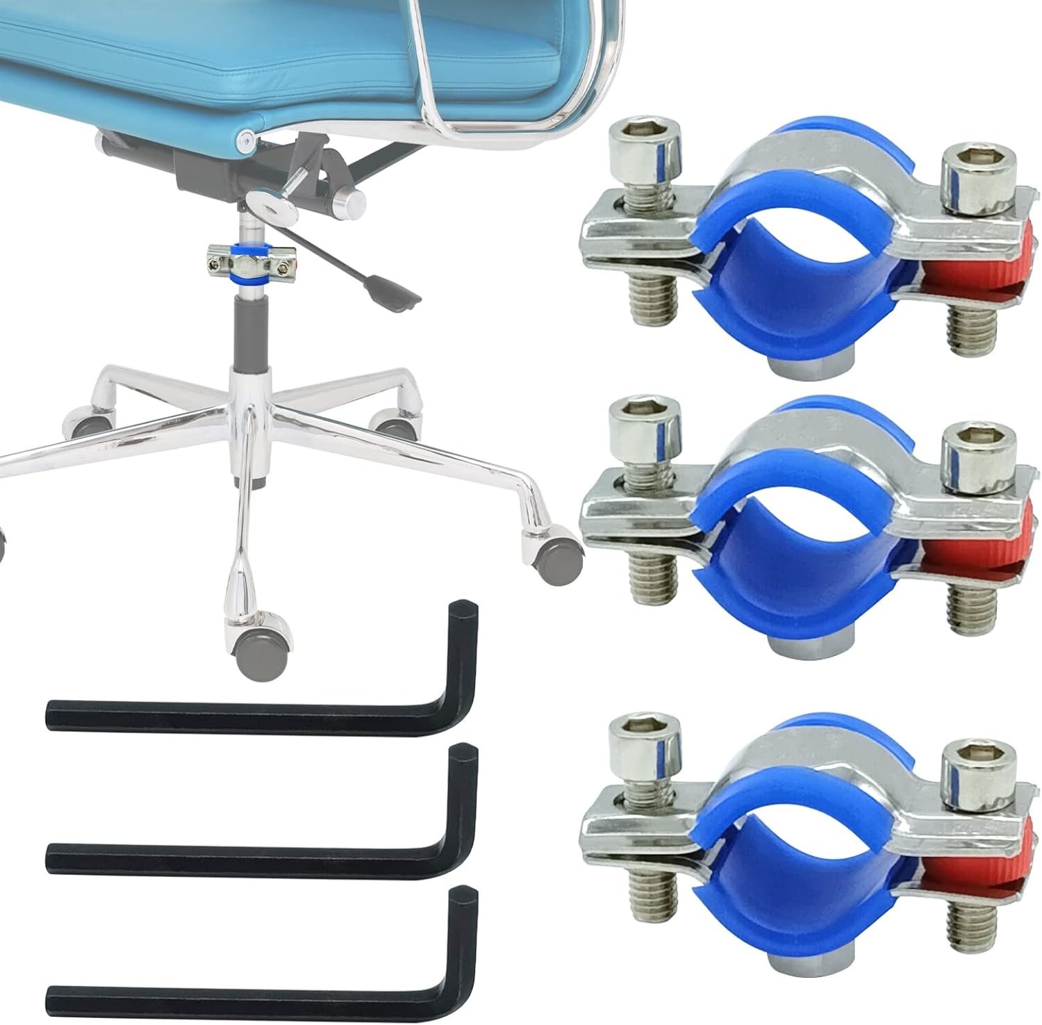 LJZP 3 Pack Fix Sinking Office Chair, Office Chair Saver for Stop Sinking Sol...
