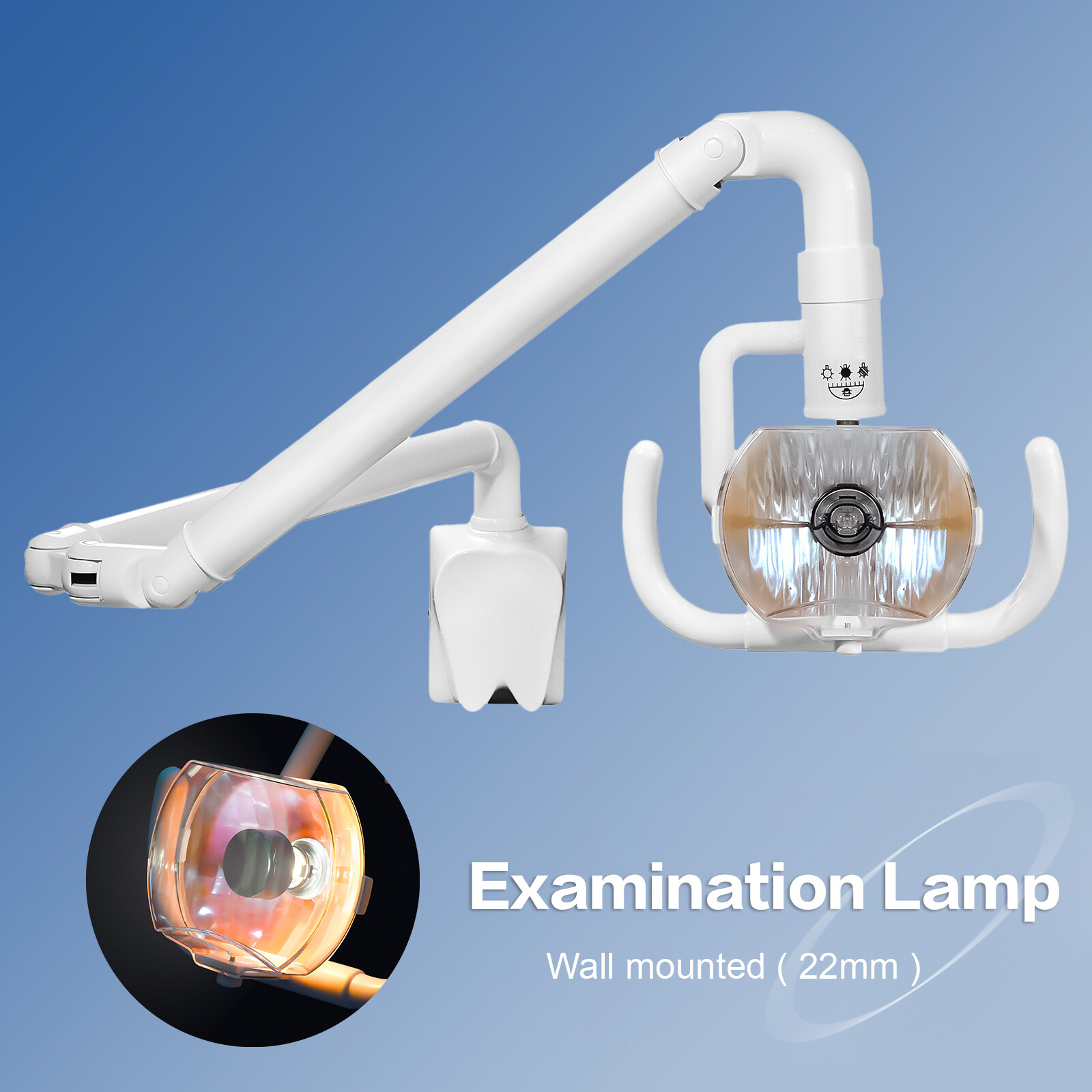 Wall-Hanging Dental Medical Oral Cold Light Surgical Lamp Shadowless+Support Arm