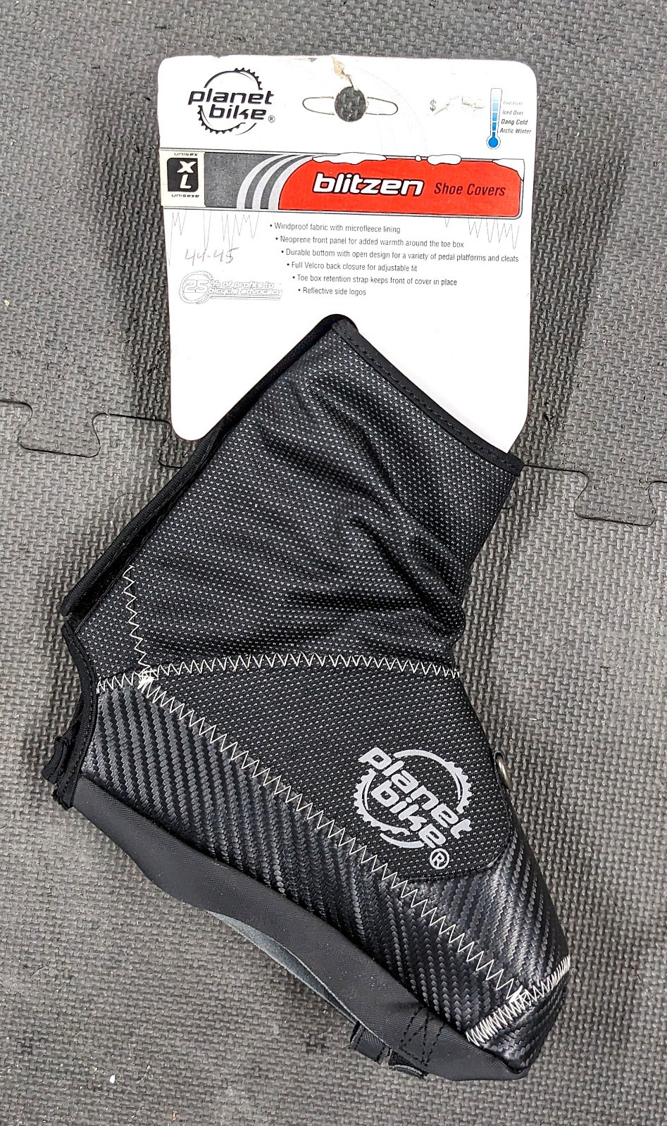 Planet Bike Blitzen Windproof Shoe Covers: Black, XL