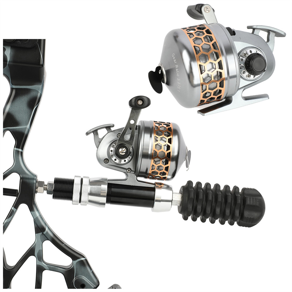 Aluminun Bowfishing Reel 3.875:1 Archery Slingshot Compound Bow Fishing Hunting