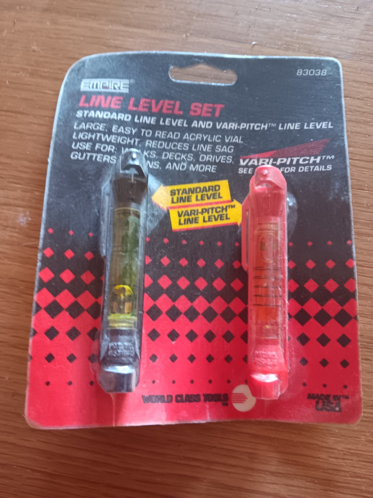 VINTAGE EMPIRE LINE LEVEL & VARI-PITCH LINE LEVEL SET 83038 - MADE IN USA