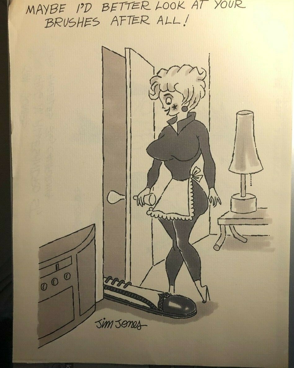 REALLY BIG SHOE vintage signed 9" x 12" Jim Jones risque magazine illustration