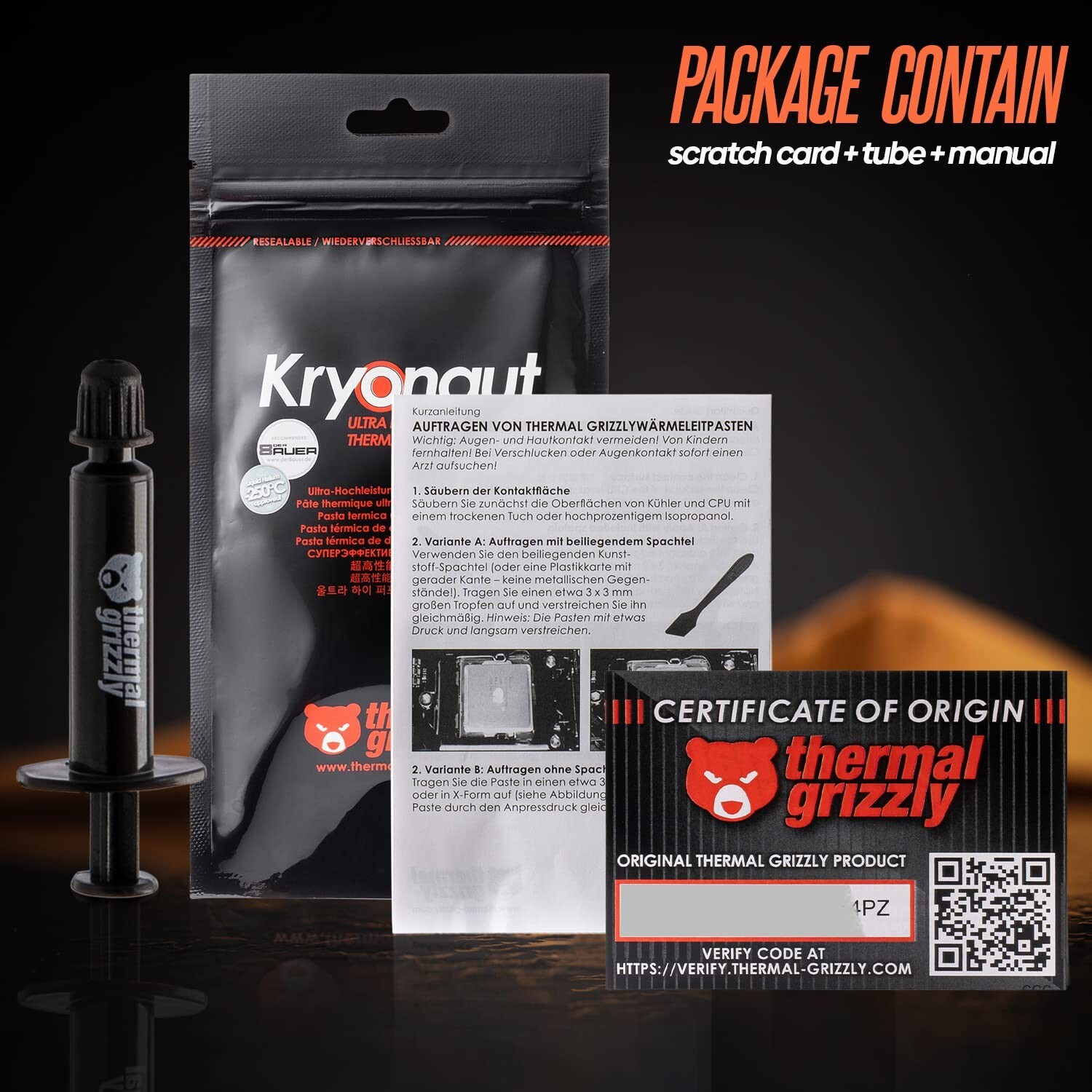 Thermal Grizzly Kryonaut The High Performance Thermal Paste for Cooling All Proc