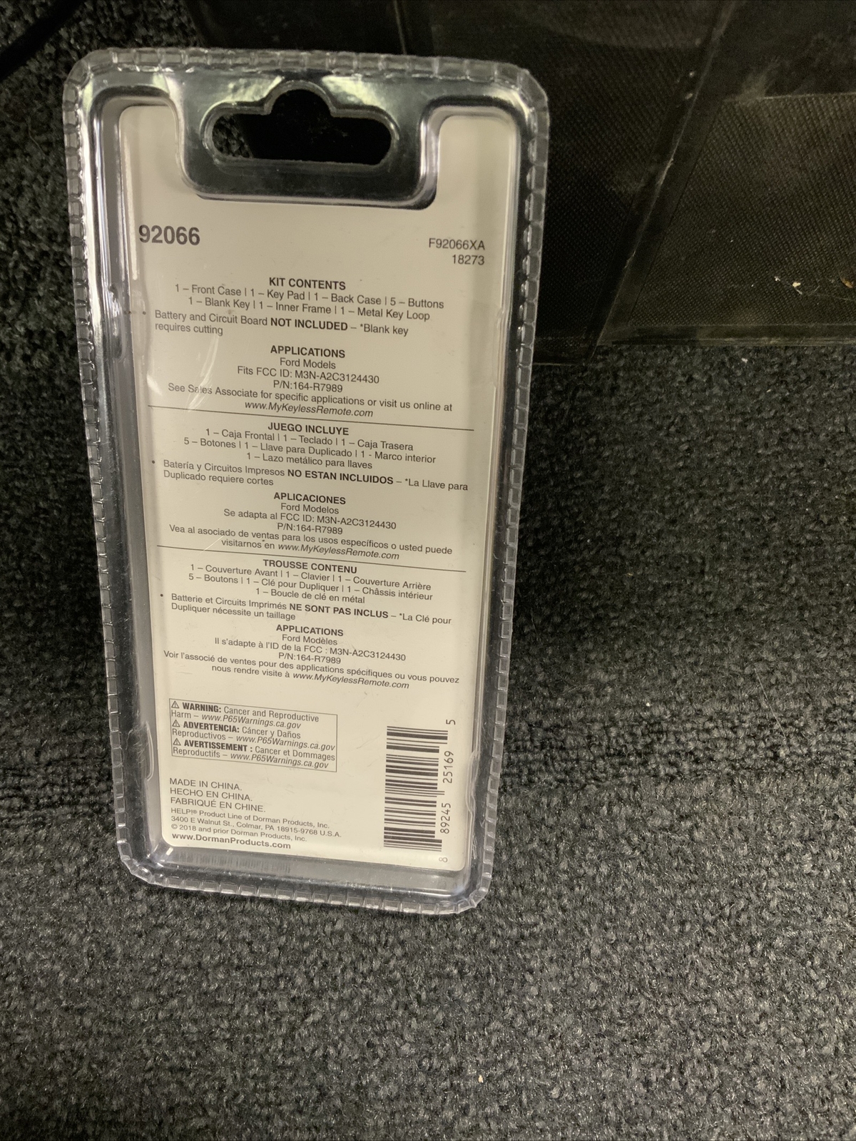 Dorman 92066 Keyless Remote Case