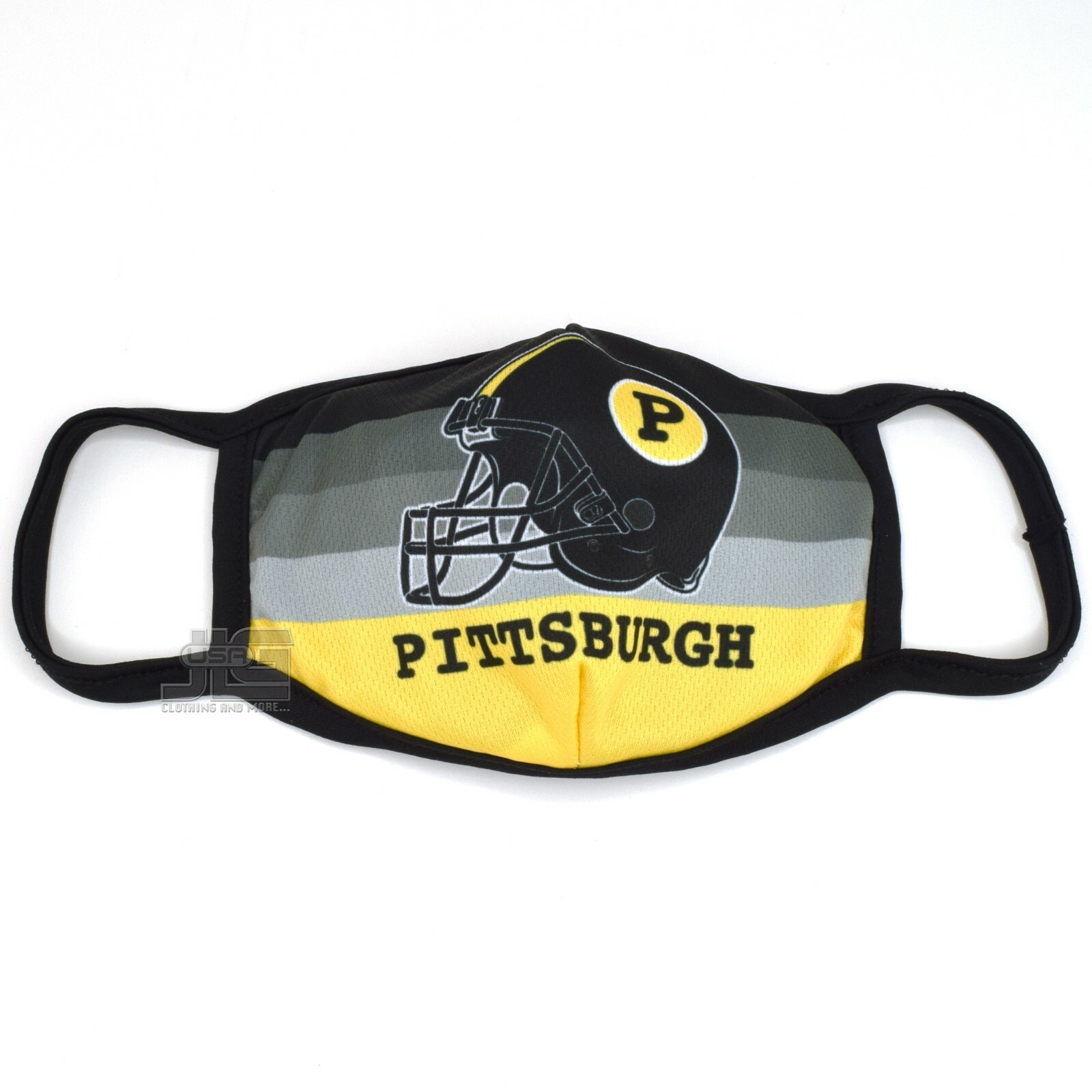 Pittsburgh Fashion Black Gold Cloth Face Mask Football team Helmet Washable