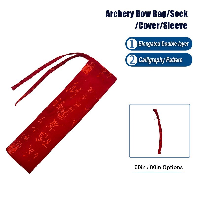 Archery Bow Bag Cover Compound Recurve Bow Case Calligraphy Pattern 150 200 cm