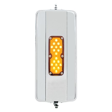 United Pacific 86500B Door Mirror "West Coast", 7" X 16", 18 Led, Stainless Stee