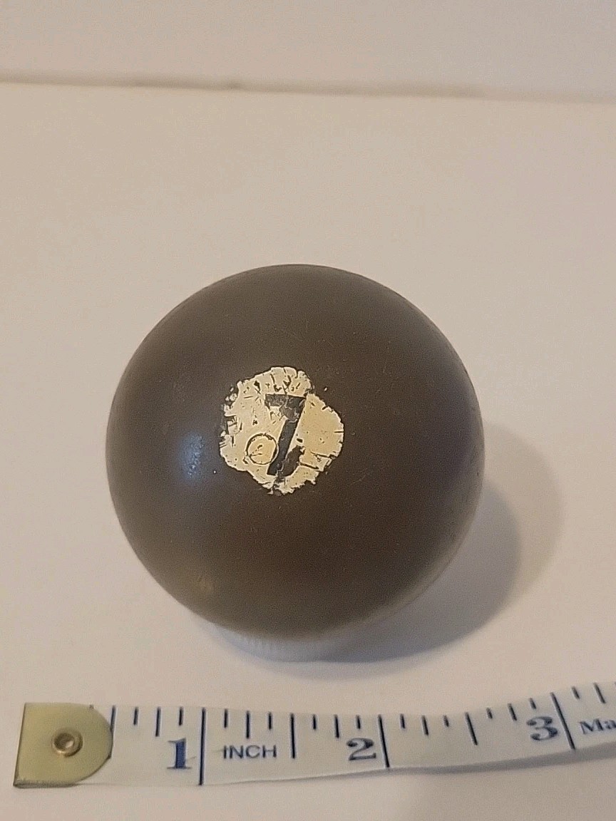 Vintage No. 7 Solid Red Pool Ball Billiard 2" Replacement (D)