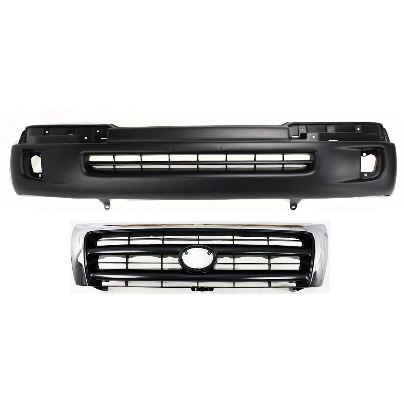 Bumper Cover Kit For 1998-2000 Toyota Tacoma Front 2WD Pre-Runner 4WD 2pc