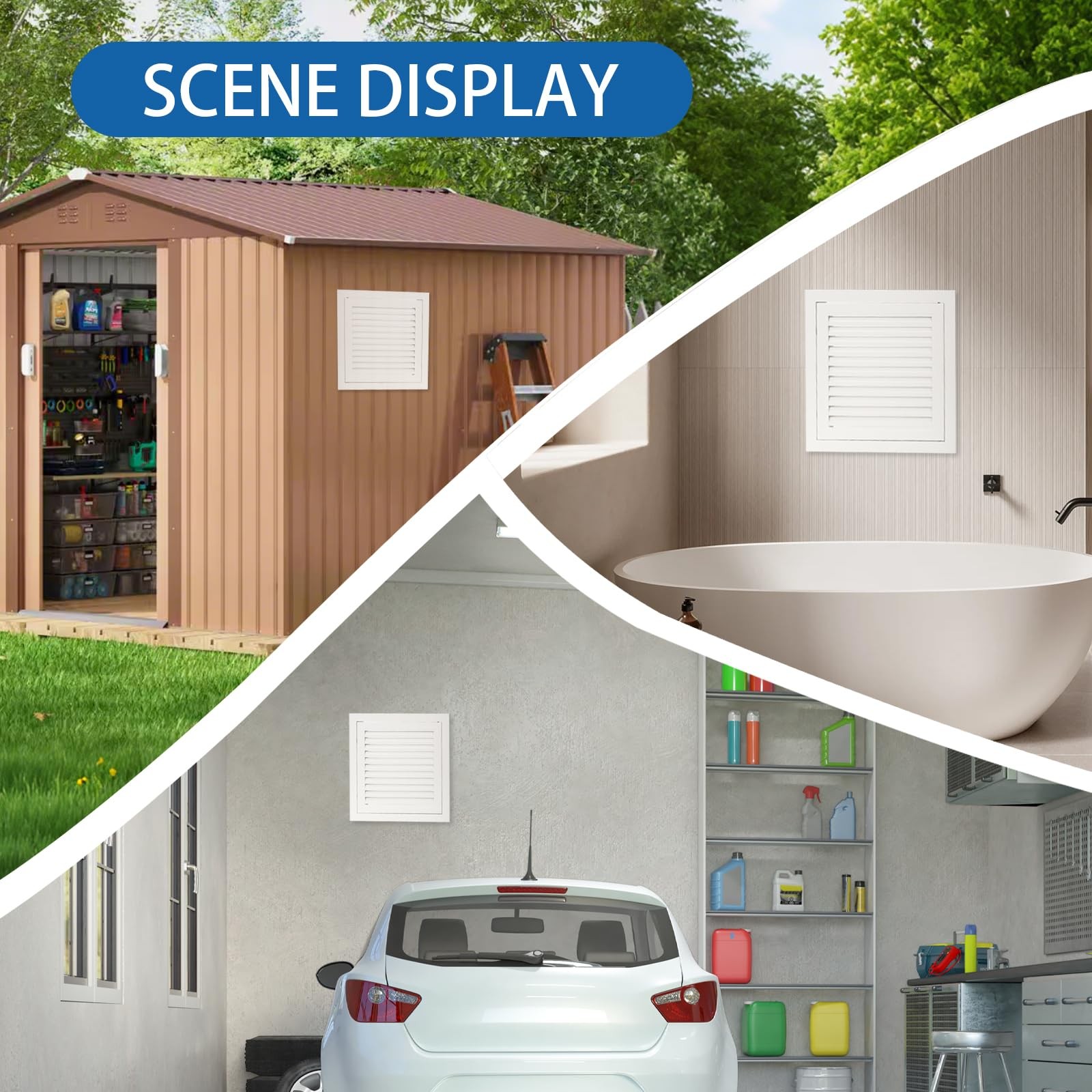 17.4 x 17.4 Louvered Access Panel with Push-Button Switch - Access Panel with...
