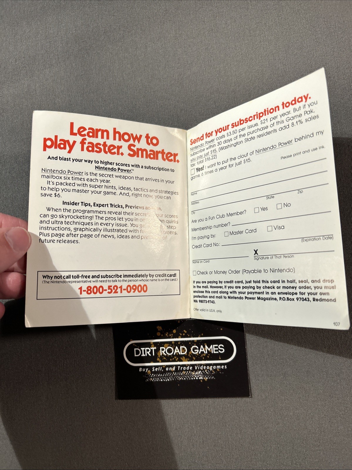 nintendo power NES insert pmg-us