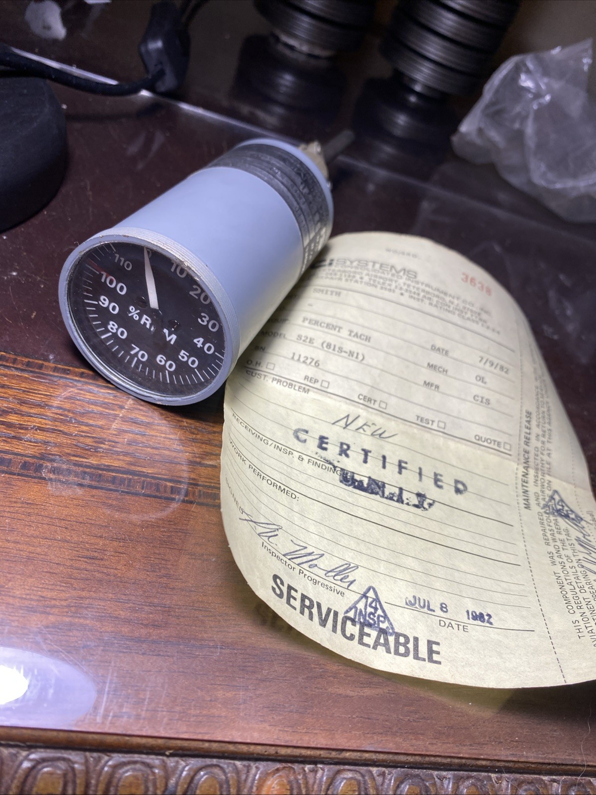 Unused Smith Tachometer S2E (81S-N1) Consolidated Instrument Co. 11276 (AP8)