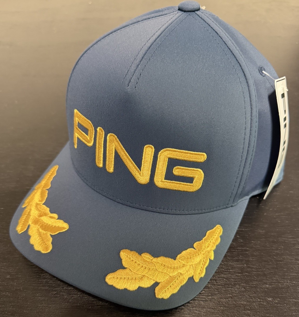 New Ping Golf Captains Hat Navy/Gold Adjustable Snapback Hat US NAVY Theme