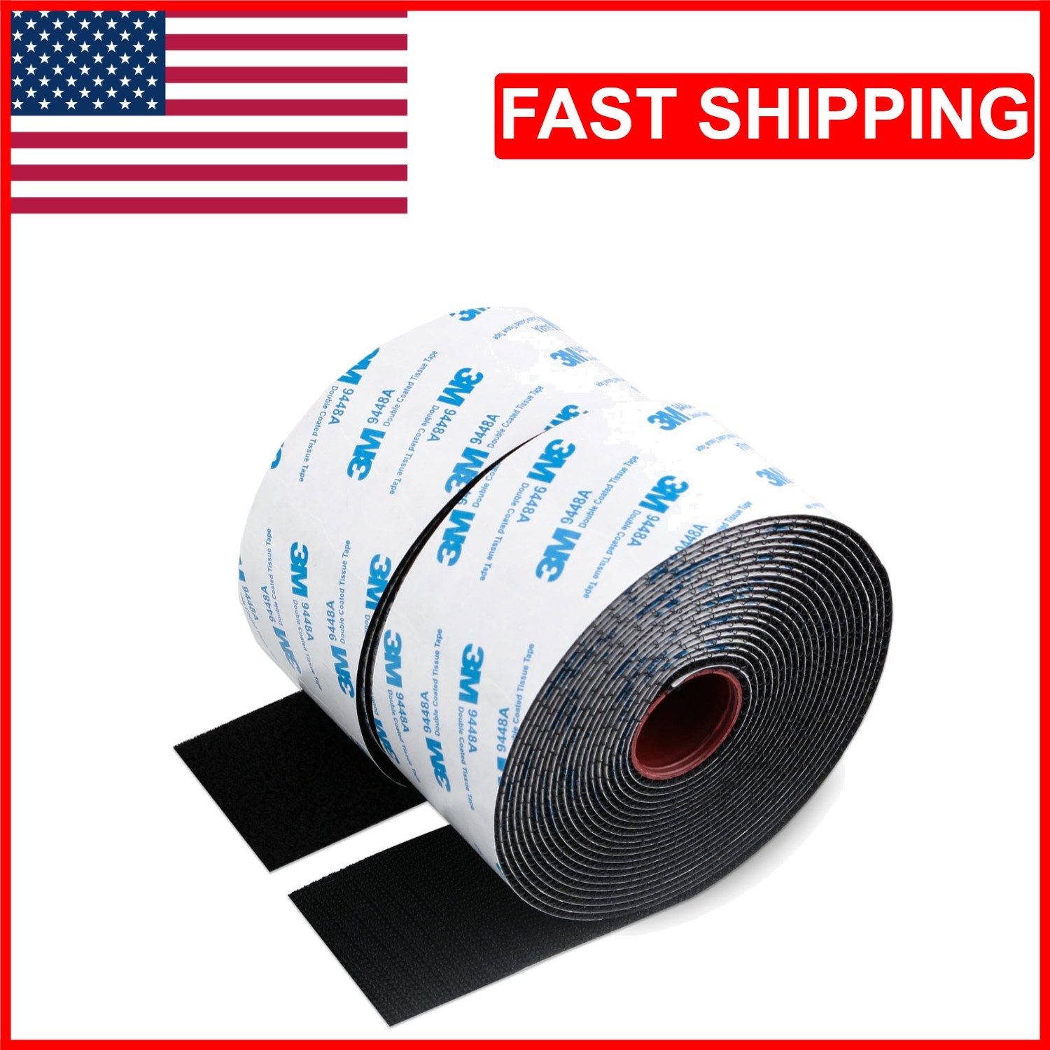Versatile 3M Self-Adhesive Hook and Loop Tape 2" x 16.5ft - Indoor & Outdoor