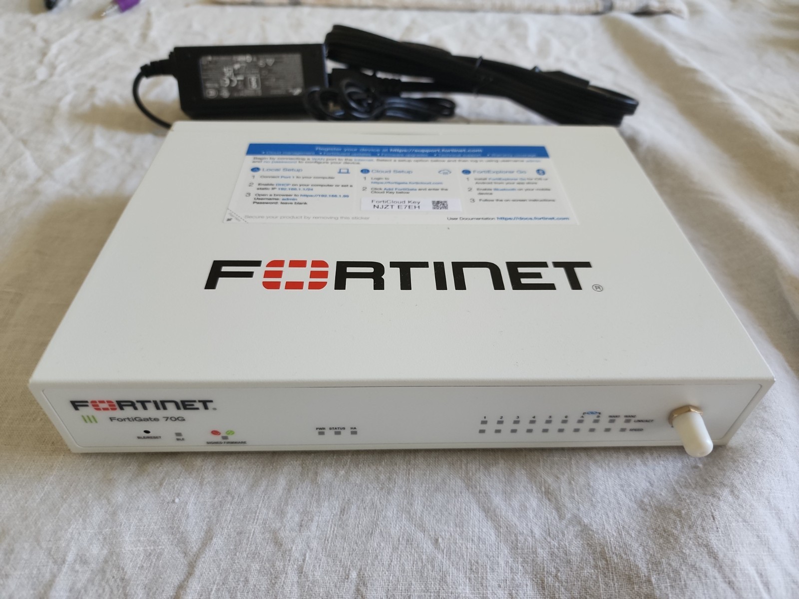 Fortinet FortiGate-70G Firewall 10 Gigabit Ethernet RJ45 Ports H/W Only - FG70G