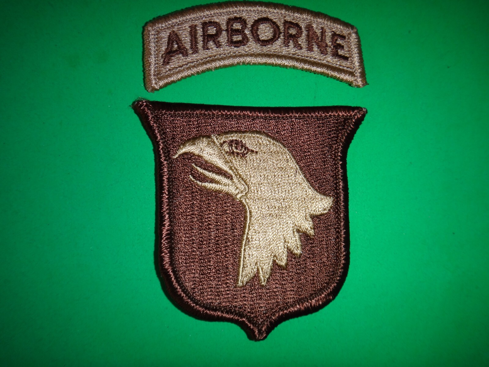 2 Desert Storm Patches: AIRBORNE Arc + US 101st AIRBORNE Division Patch