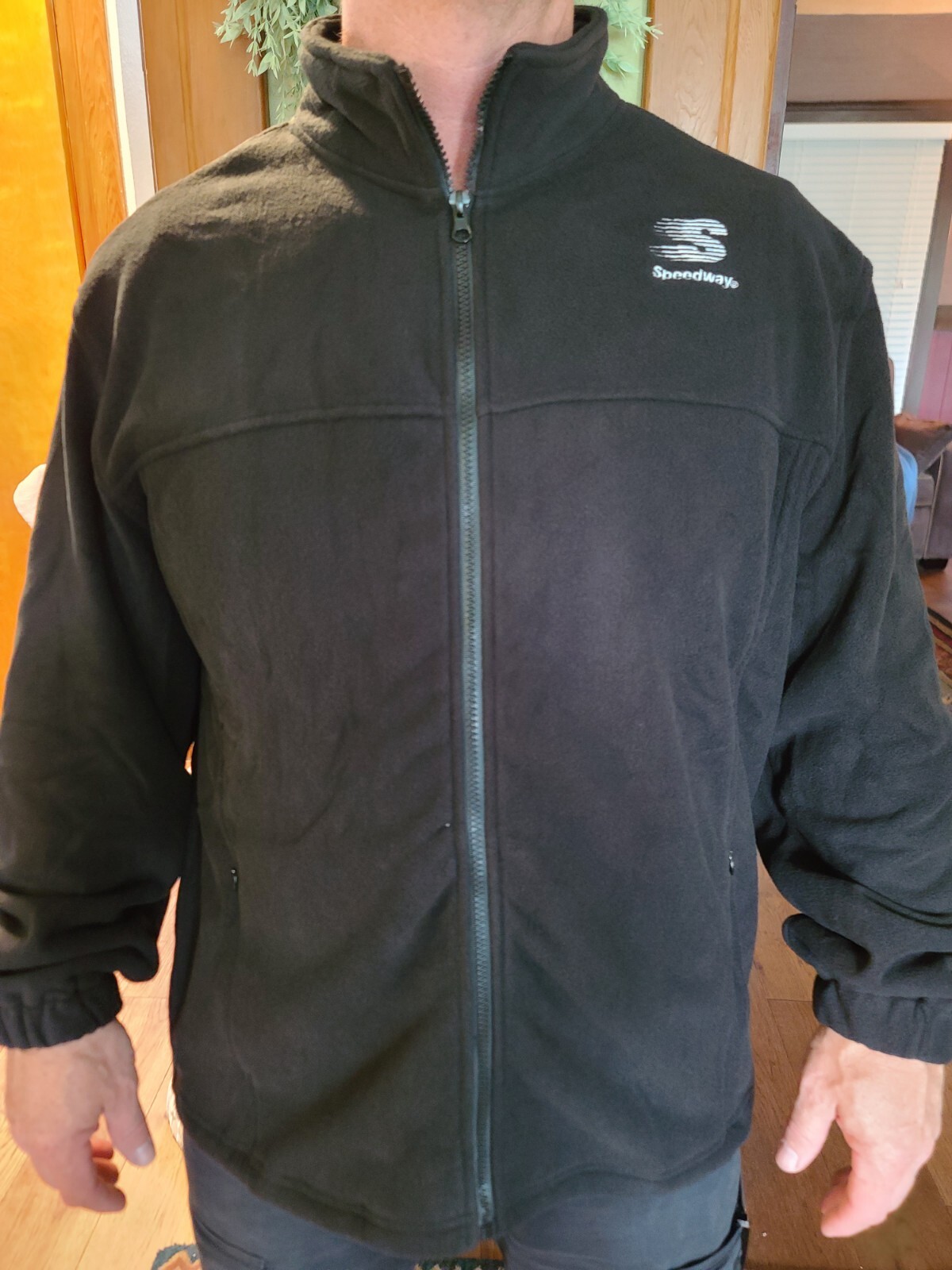 SPEEDWAY Fleece Fullzip Up Jacket W/ Zipper Pockets Medium