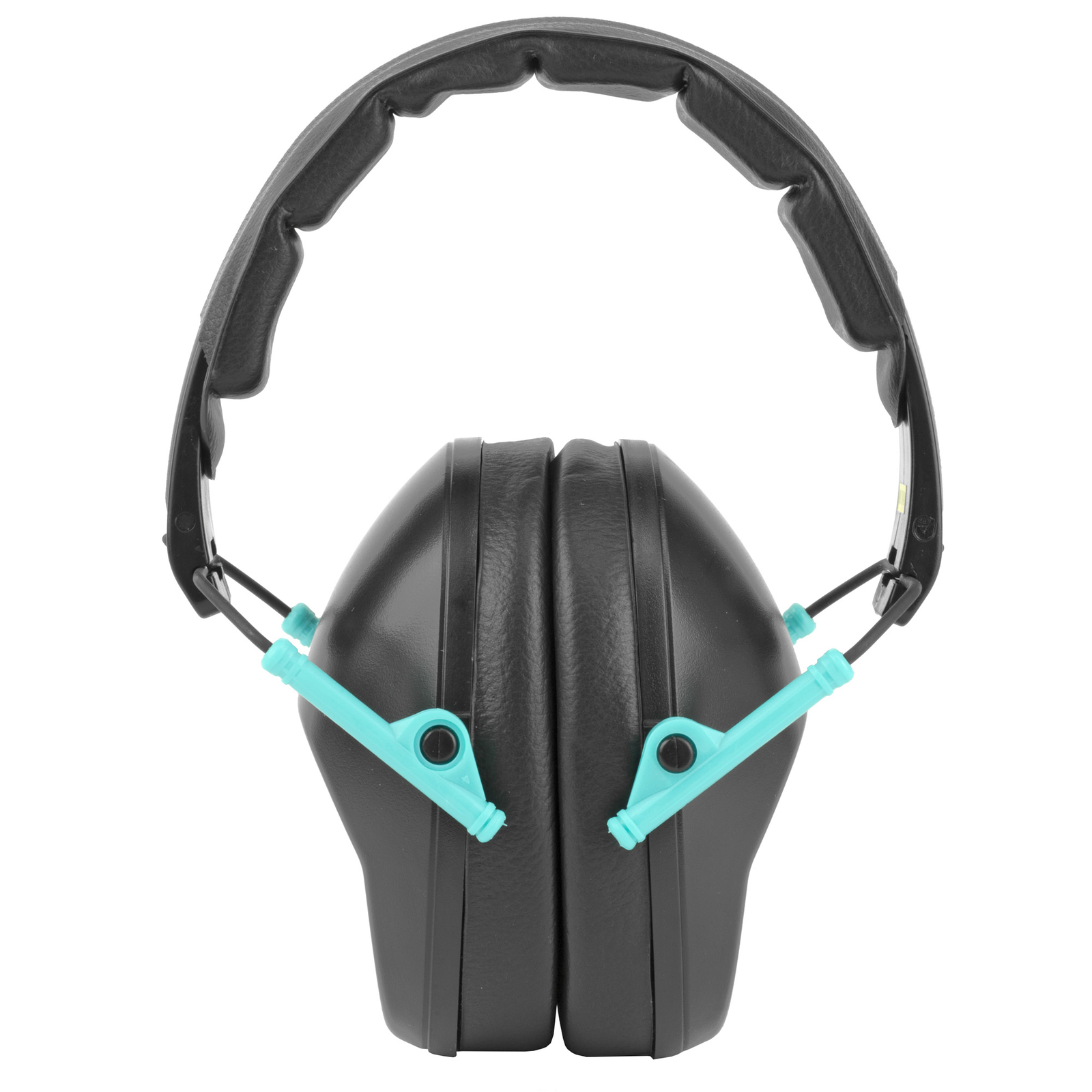 Walker's Passive Folding Earmuff NRR 22dB w/Soft PVC Pads 1 Pair  Black/Teal