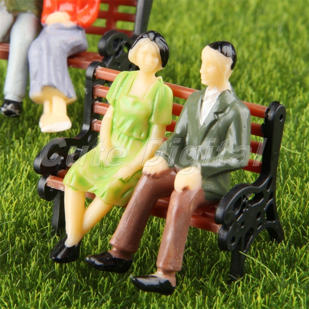 Model Seated People Figures Miniature Building Layou 1:100 Scale Painted 100pcs
