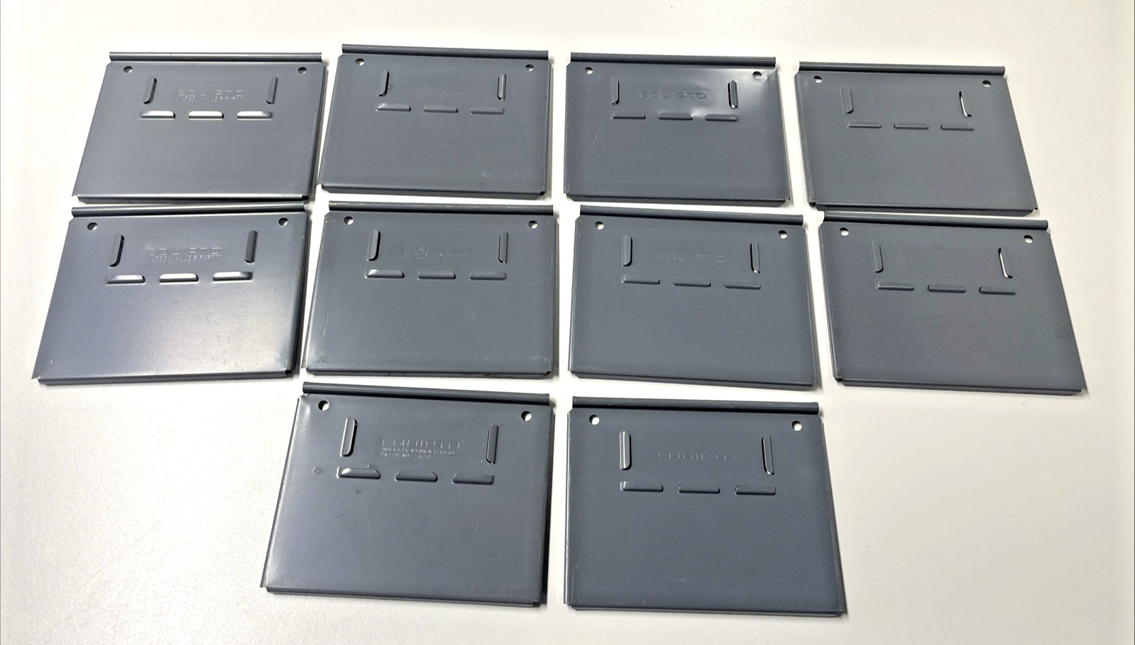 Lot of 10 EQUIPTO Metal Industrial Drawer Dividers 5.5" x 4.25"