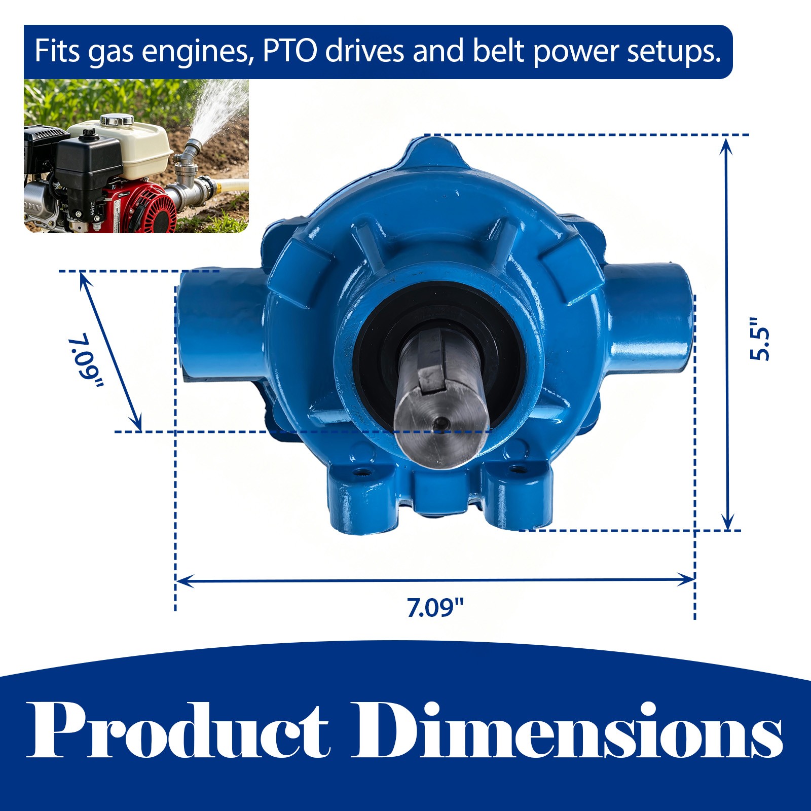 7560C Replacement Roller Pump 3/4" NPT for Hypro 8-Roller Sprayer Pump
