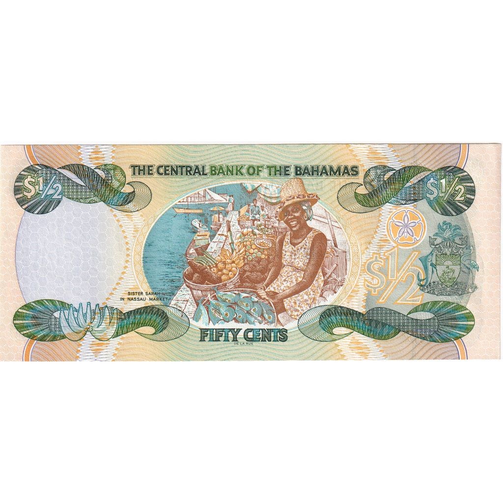 [#233256] Bahamas, 1/2 Dollar, UNC