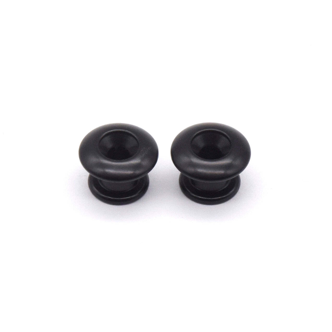 KD By AxLabs Small Strap Buttons (2) Rounded Top - 13mm Top, 10mm Bottom - Black
