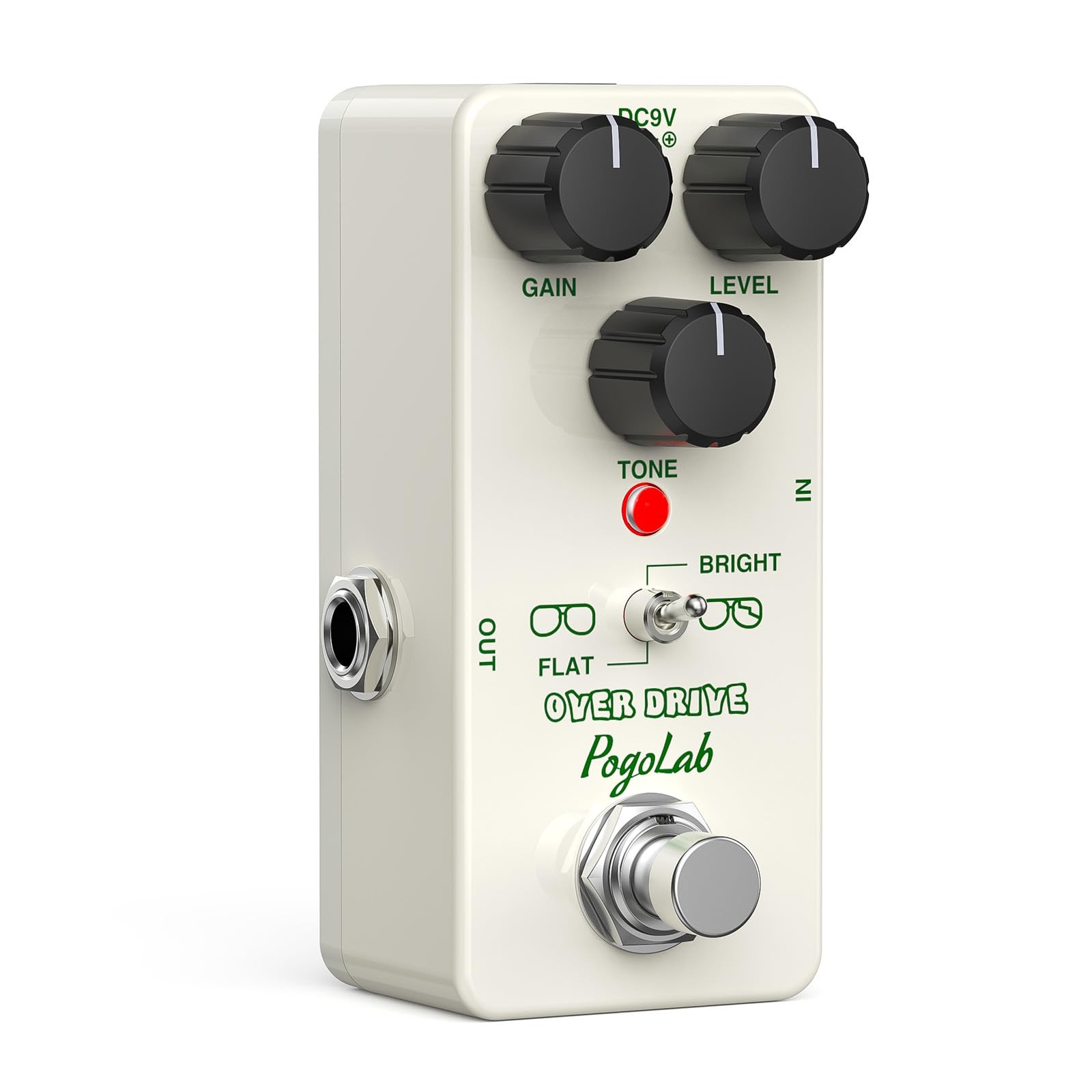 Pogolab Overdrive Pedal, Guitar Pedal with Two Effects,