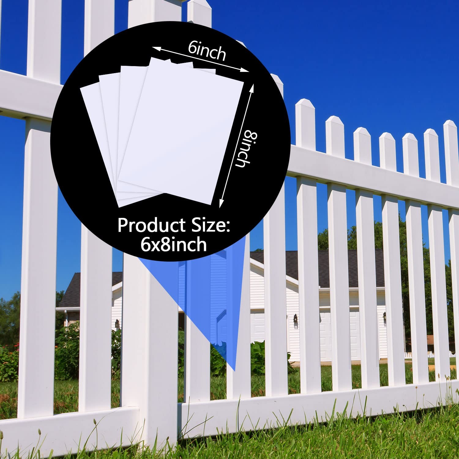 Mudder 20 Pieces Vinyl Siding Repair Kit 6 * 8 Inch Self 6 x 8 inches, White