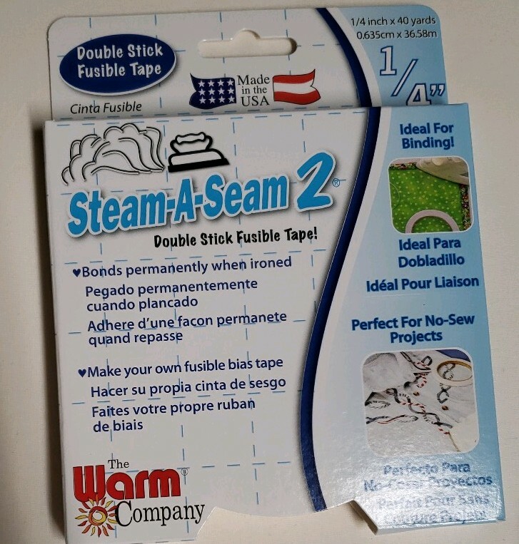 STEAM-A-SEAM 2 ~ FUSIBLE TAPE/WEB ~ 1/4" X 40 YARDS #5509