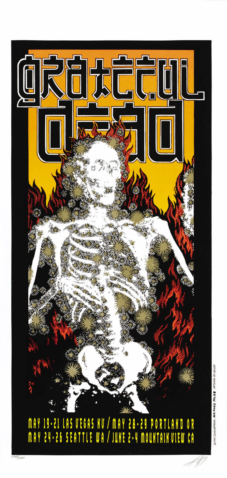 THE GRATEFUL DEAD Concert Mini-Poster / Handbill - Rock Band - reprint