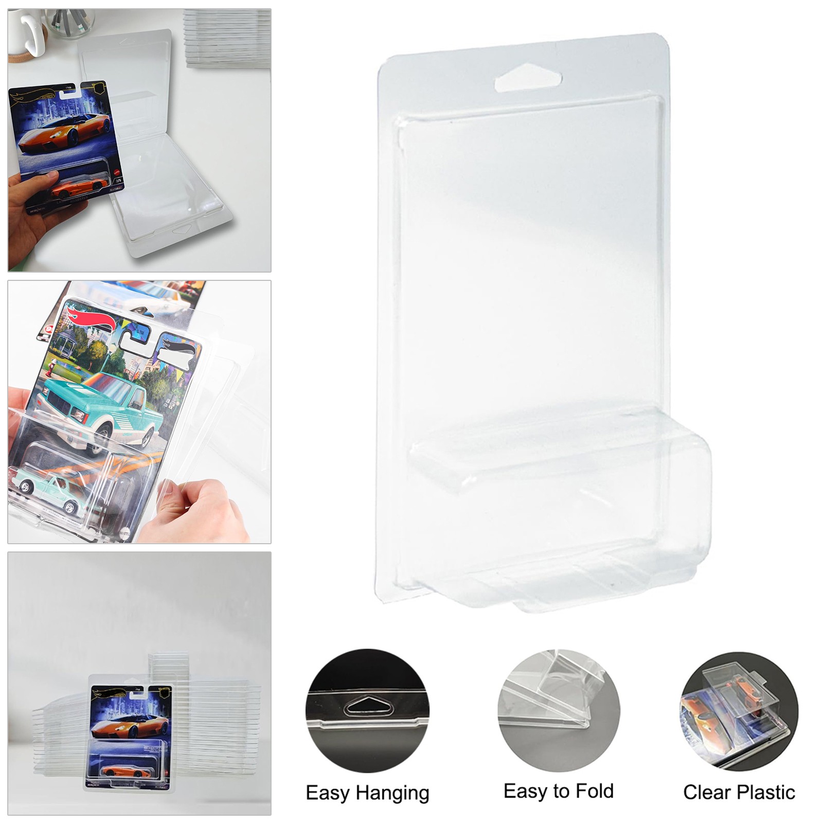 5 Pack Protector Cases for Hot-Wheels Premium Model Display Storage Showcase US