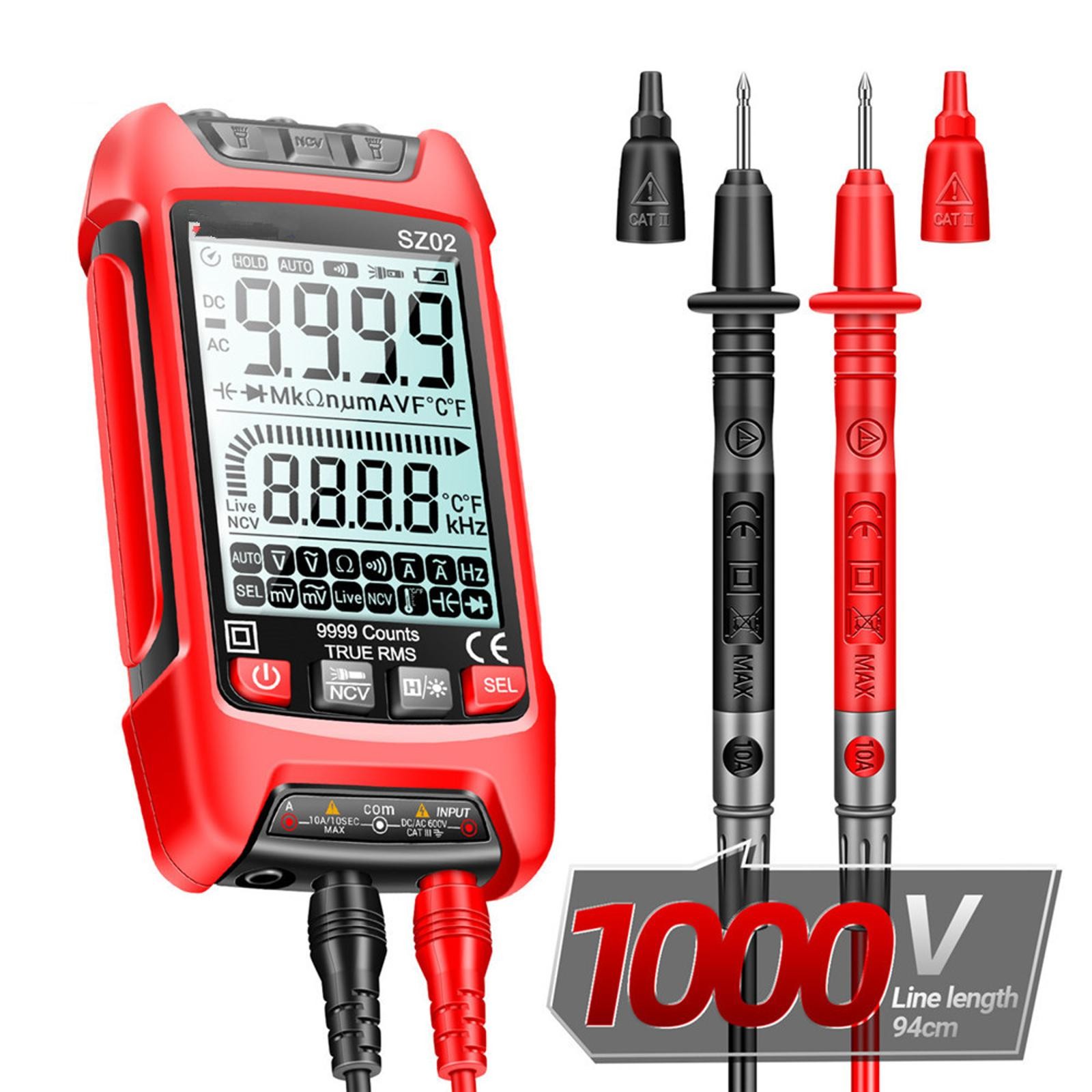 Digital Multimeter Transistor Smart Tester Auto Electrical Capacitance Meter A
