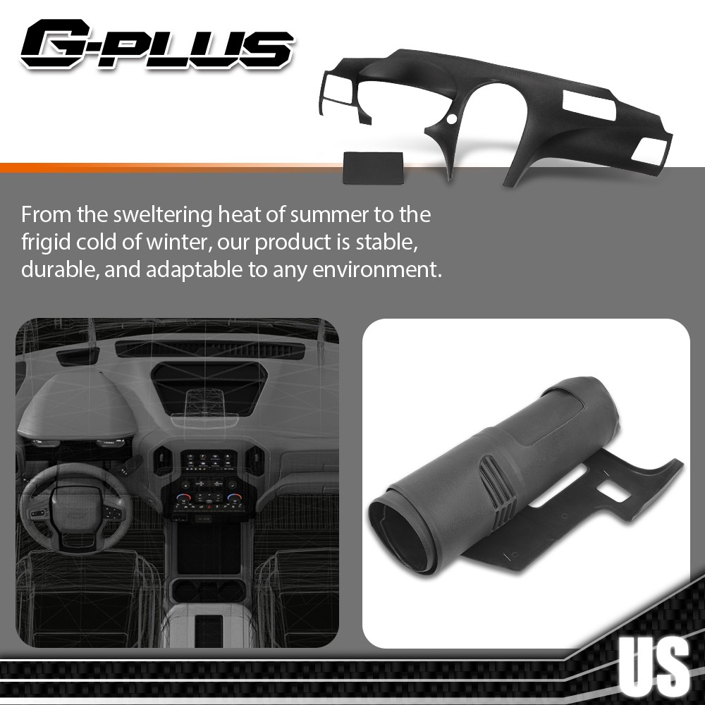 Black Dashboard Dash Cover Cap Overlay Fit For 2007-2012 Lexus ES350 Soft TPE