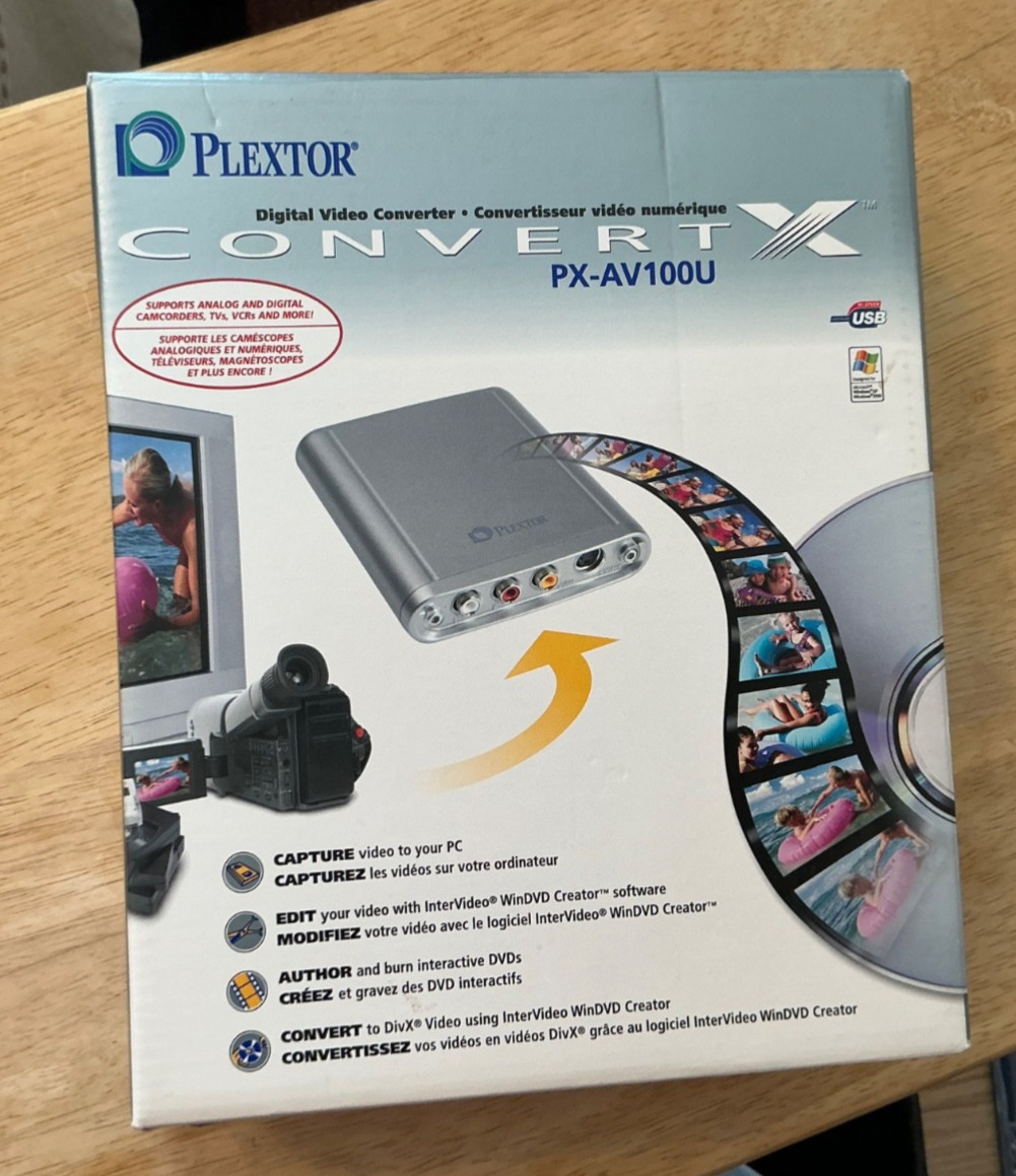Plextor Convert X PVR VIDEO CAPTURE PX-AV100U Very Good Condition READ