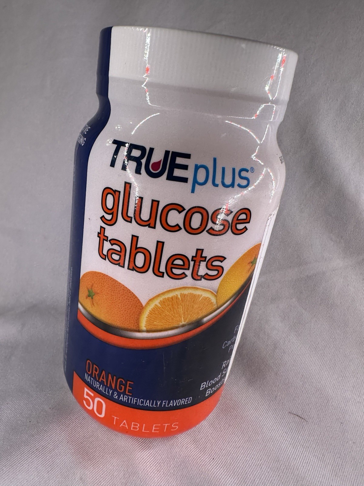 TRUEplus Glucose Tablets - Orange Flavor 50 Tablets SEALED/NEW