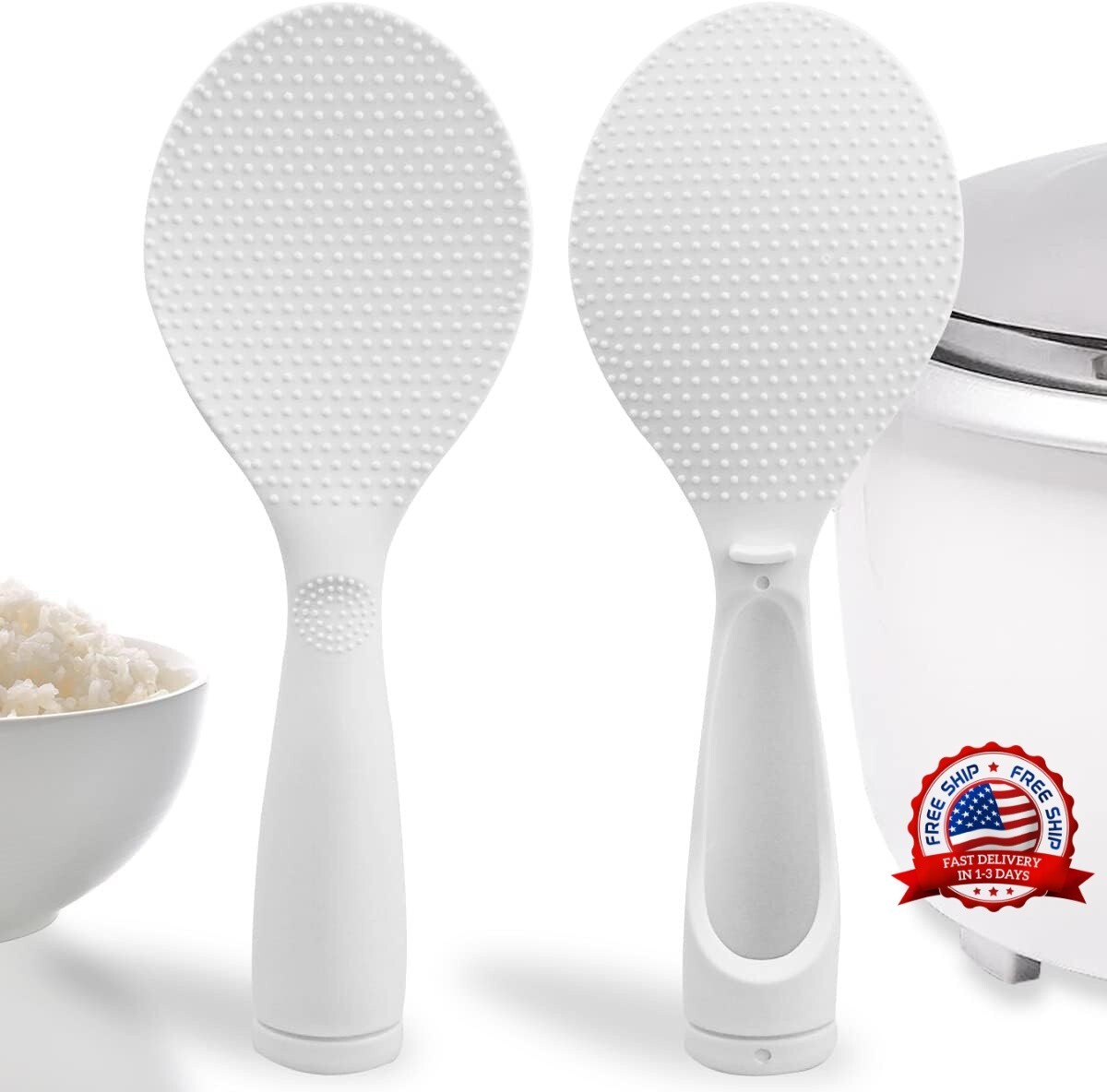 2 cucharas antiadherentes para servir arroz - Cuchara antiadherente para servir
