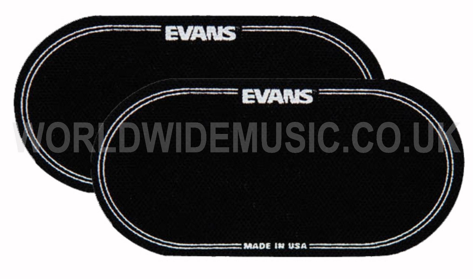 Evans EQ Black Nylon Double Bass Drum Patch (pack of 2 patches) -  EQPB2