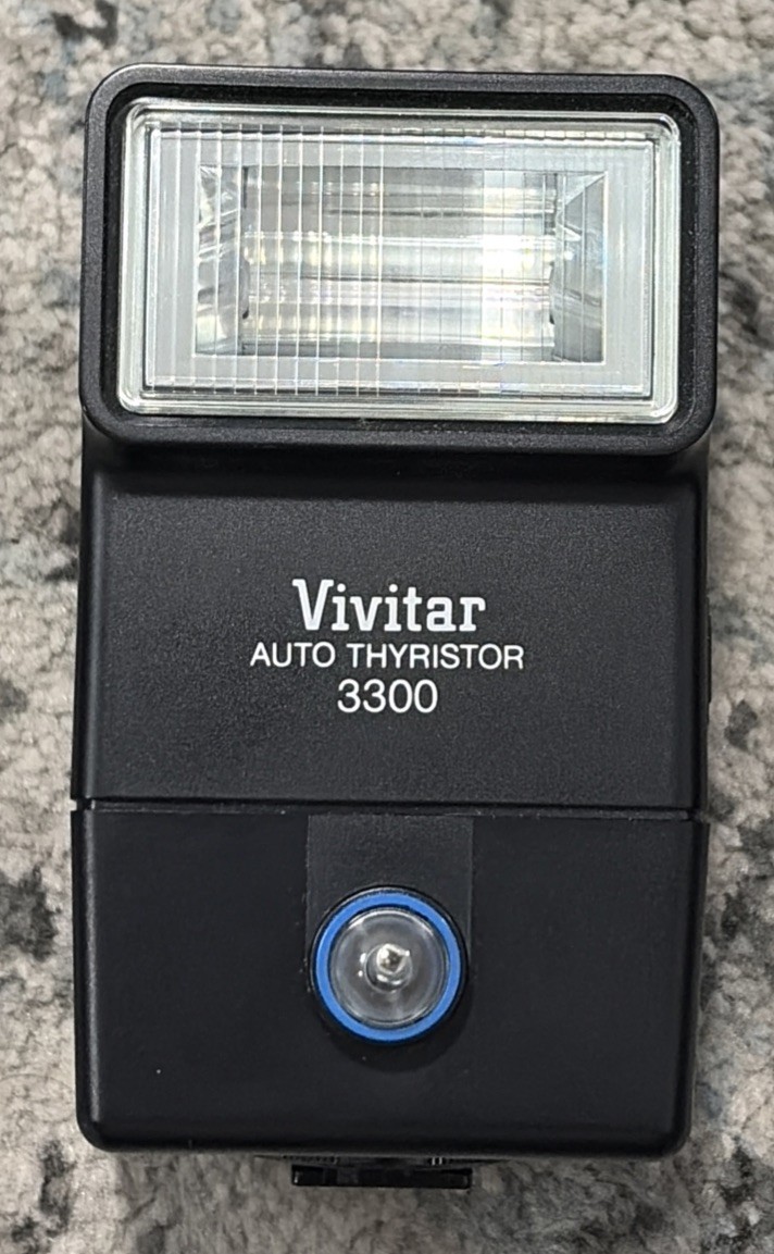 Vivitar Auto Thyristor 3300 Flash + Vari-Power/Slave Module Tested w/ Box Manual