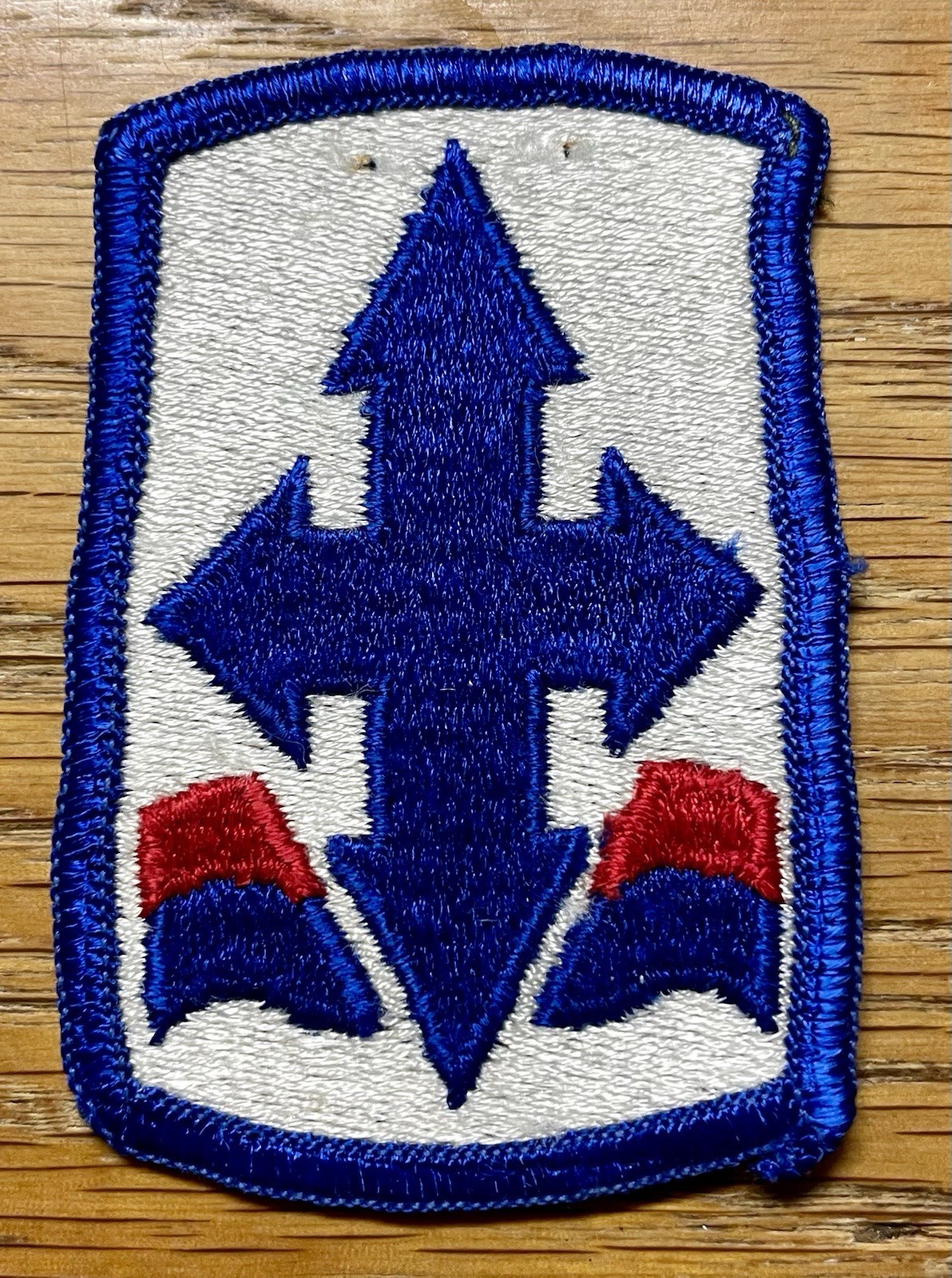ORIGINAL US 29th INFANTRY BRIGADE PATCH - WORN MERROWED EDGE - NO GLOW