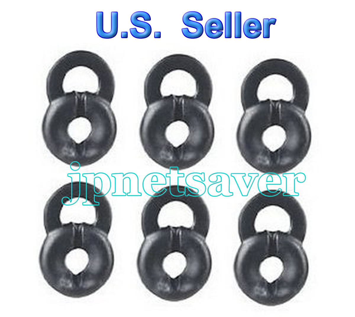 6 pcs Large Black Universal Earbuds for Motorola HX-550 HX550 Bluetooth Earpiece