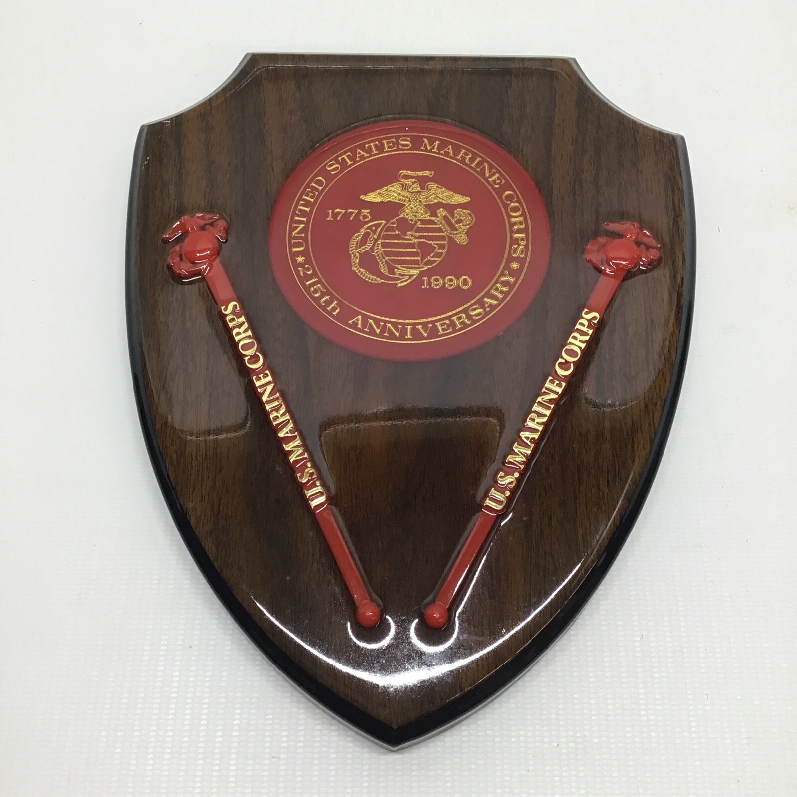 Vintage 1990 USMC US Marine Corps 215th Anniversary 9x7” Wall Plaque Marines