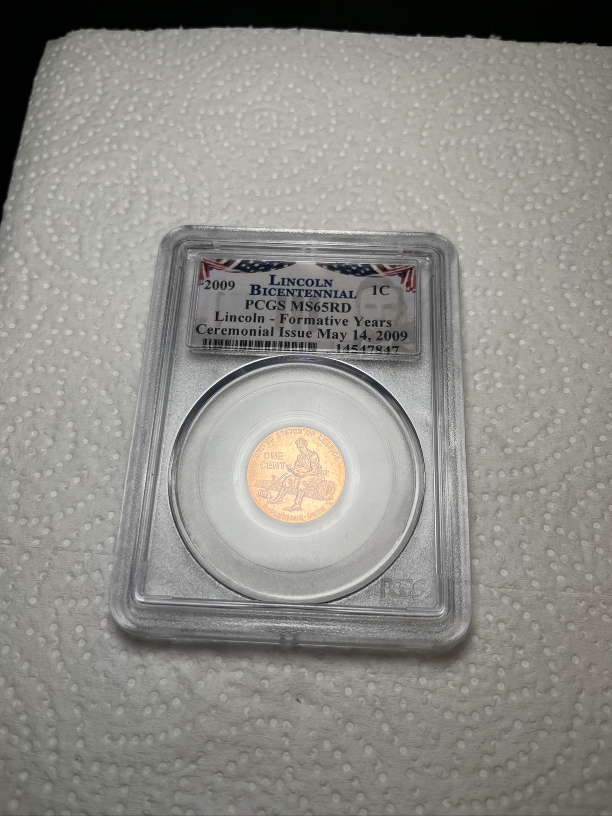 2009 Lincoln Penny MS65 RD Bicentennial Formative Years PCGS Certified