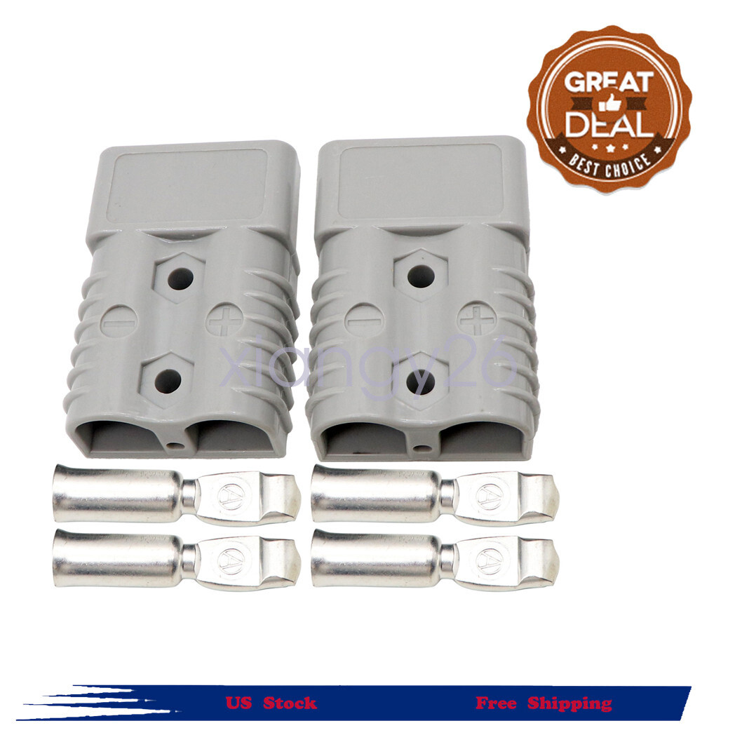 Battery Quick Connect Disconnect Plug 175A 600V Winch Trailer Boat Connector 2pc